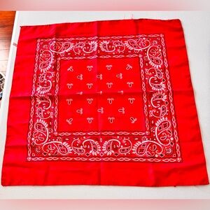 Classic Red Paisley Bandana Scarf